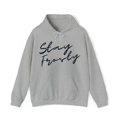 Light Gray Stay Frosty Cannabis Stoner Hoodie