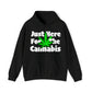 Black Just Here for the Cannabis Stoner Hoodie