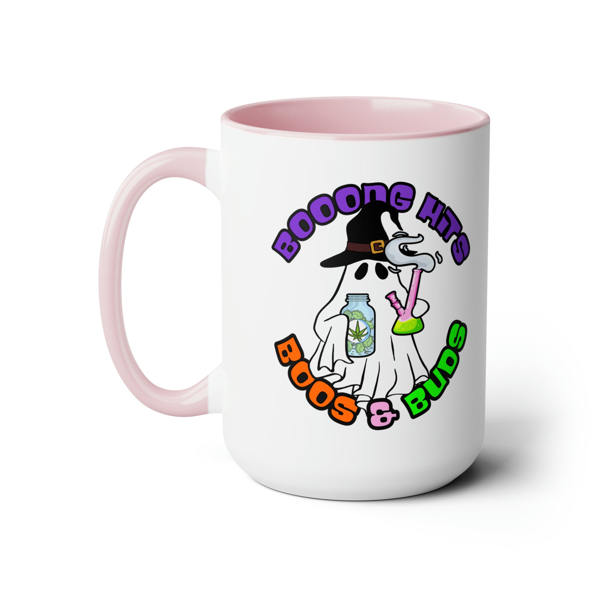 Pink Booong Hits Boos & Buds 15oz Coffee Mug Side 1