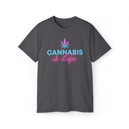 Gray Cannabis is Life Tee