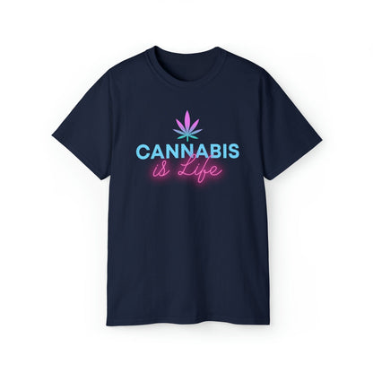 Navy Cannabis is Life Tee