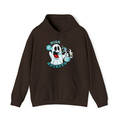 Chocolate Brown High Spirits Ghost with Bong Cannabis Hoodie