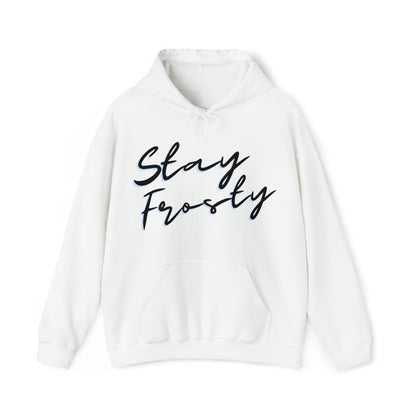 White Stay Frosty Cannabis Stoner Hoodie