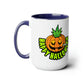 Blue  Happy Halloween Pumpkin Stoner 15oz Coffee Mug Side 1