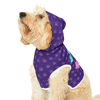 Make It Happen Cannabis Pet Hoodie in purple