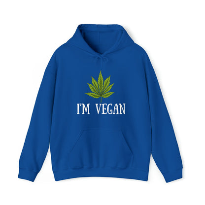 Royal Blue I'm Vegan Weed Hoodies