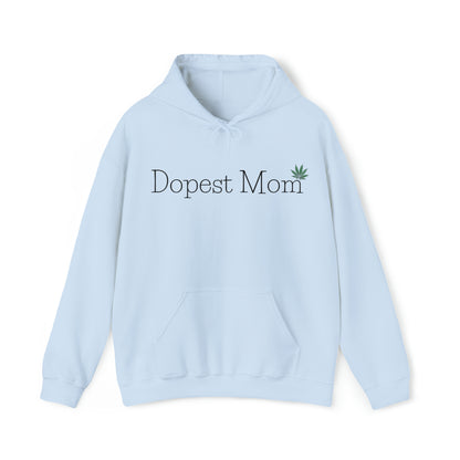 Light Blue Dopest Mom Weed Hoodies