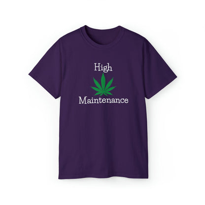 Purple High Maintenance Cannabis Tee