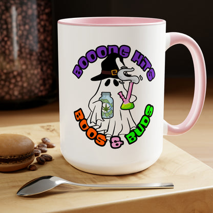 Pink Booong Hits Boos & Buds 15oz Coffee Mug Mockup