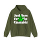Military Green Just Here for the Cannabis Stoner Hoodie