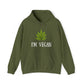 Military Green I'm Vegan Weed Hoodies