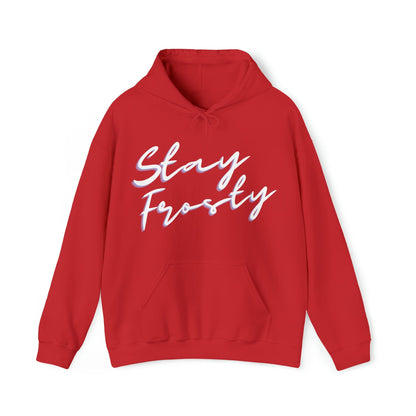 Red Stay Frosty Cannabis Stoner Hoodie