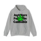 Sport Gray Just Here for the Cannabis Stoner Hoodie