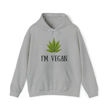 Sport Gray I'm Vegan Weed Hoodies