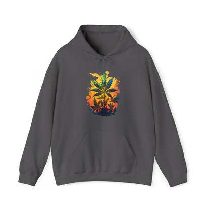 Charcoal Warm Paradise Cannabis Hoodie