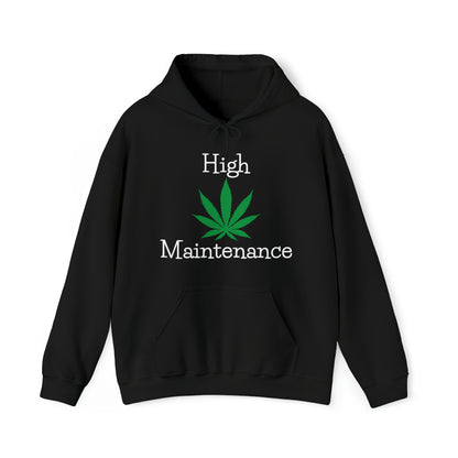 Black High Maintenance Cannabis Hoodie