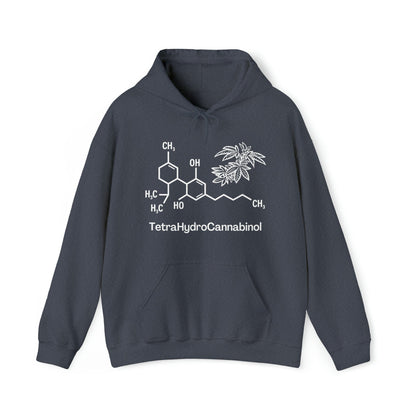 Heather Navy Tetrahydrocannabinol (THC) Cannabis Hoodie