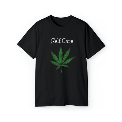 Black Self Care Marijuana Tee