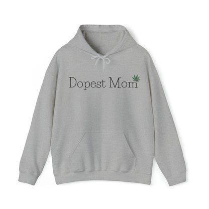 Sport Gray Dopest Mom Weed Hoodies