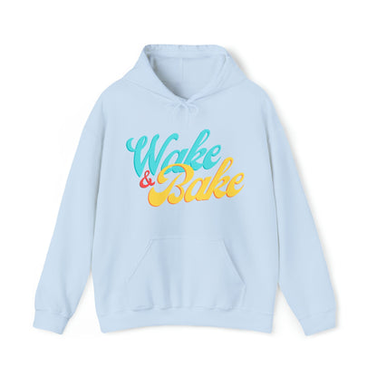 Light Blue Wake and Bake Weed Hoodie