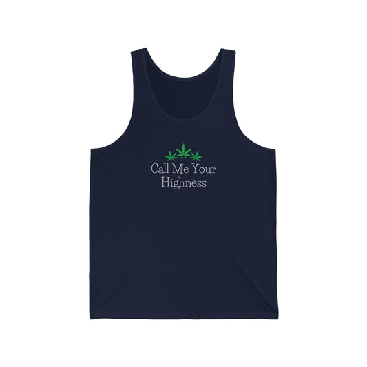 Call Me Your Highness Cannabis Jersey Tank