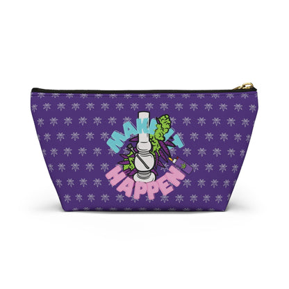 The Make It Happen Cannabis Accessory Pouch is a purple t-bottom bag 