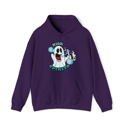 Purple High Spirits Ghost with Bong Cannabis Hoodie