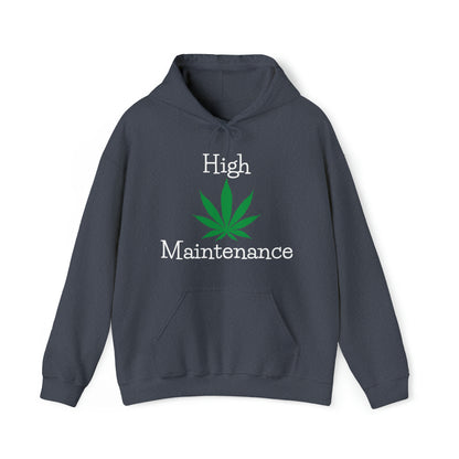 Heather Navy High Maintenance Cannabis Hoodie