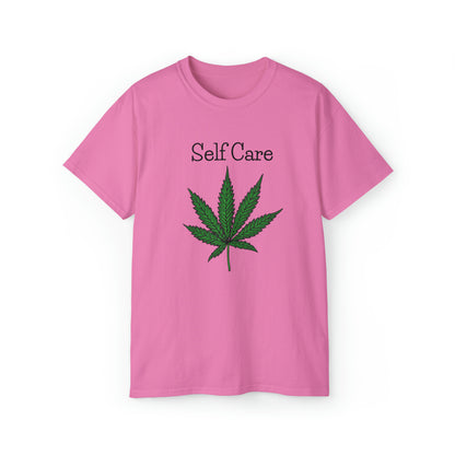 Light Pink Self Care Marijuana Tee