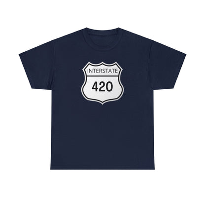 Interstate 420 Shirt Tee in navy blue