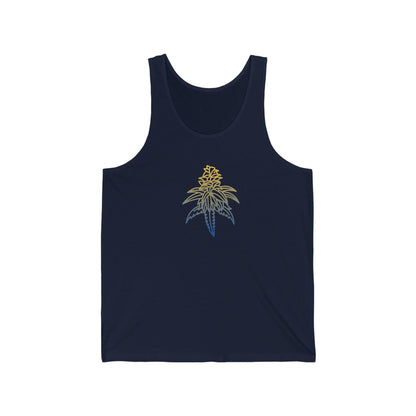 Navy blue Golden Goat Cannabis Jersey Tank