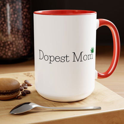 Dopest Mom Pot Leaf Coffee Mug
