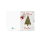 Be Merry Be Lit Christmas card front and back open on white background
