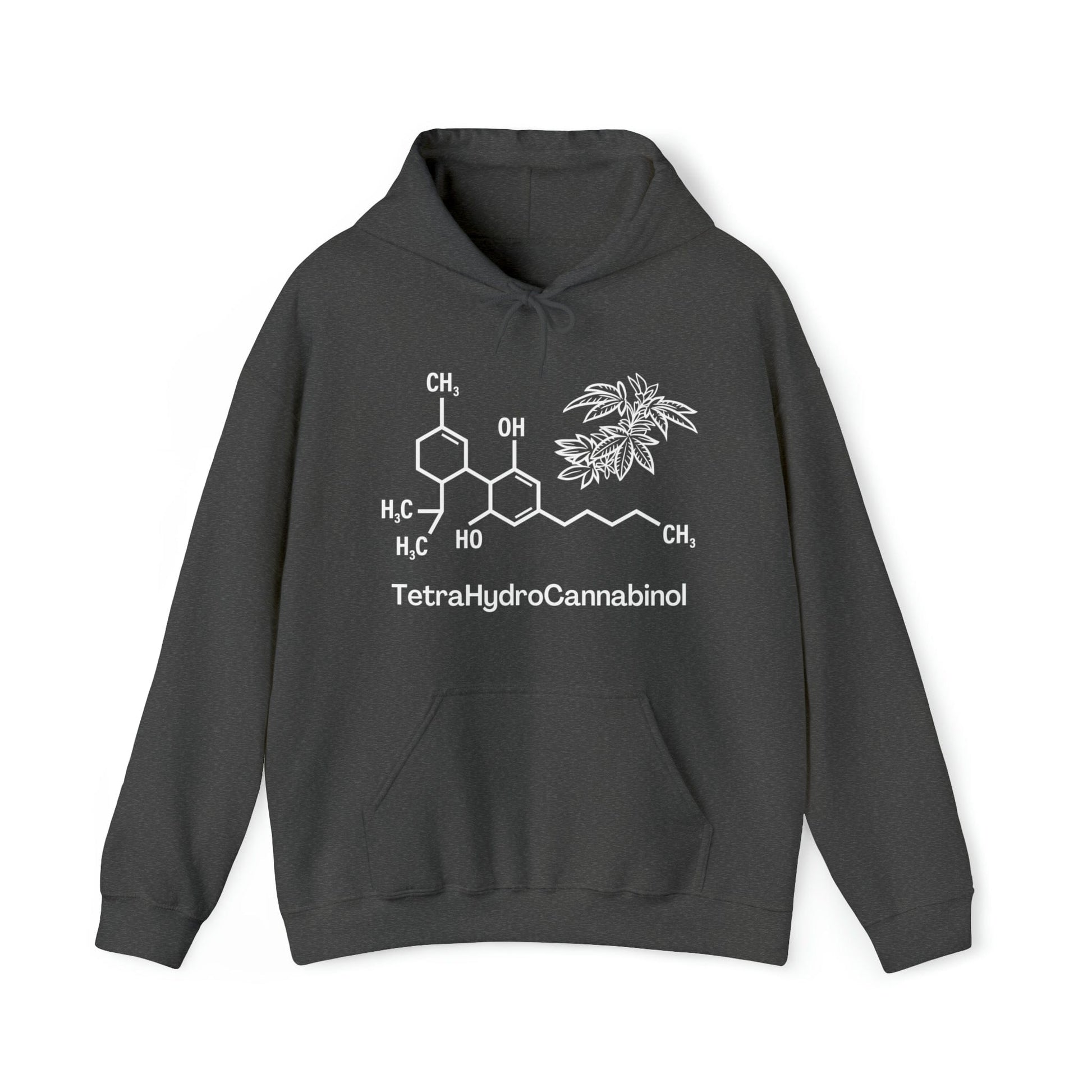 Dark Heather Tetrahydrocannabinol (THC) Cannabis Hoodie