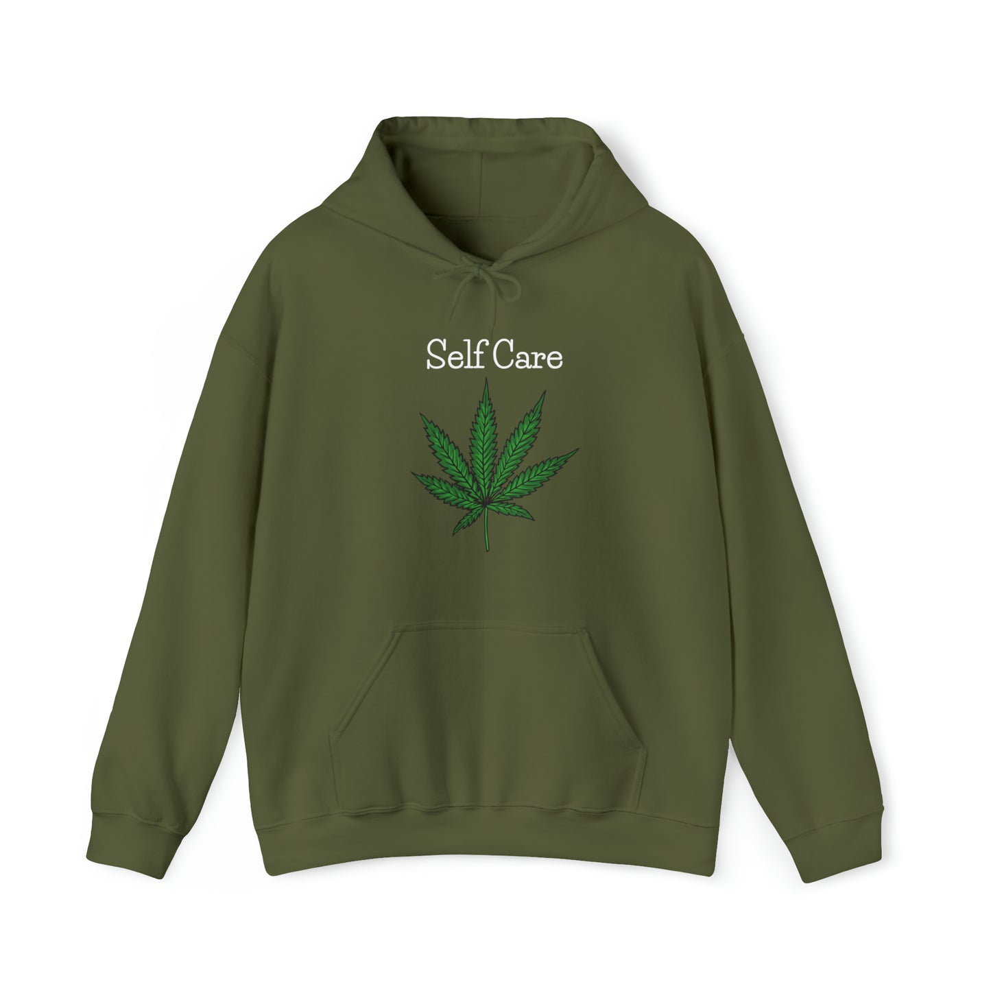 Self Care Weed Leaf Hoodies