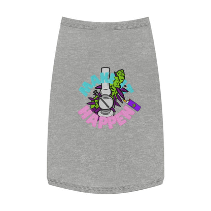 Grey Make It Happen Cannabis Pet Tank Top