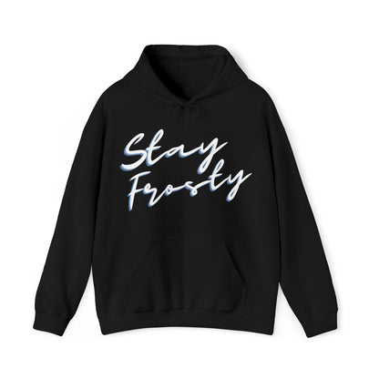 Black Stay Frosty Cannabis Stoner Hoodie