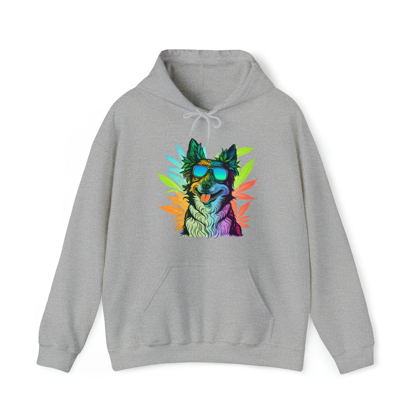 Cool Corgi with Shades and Cannabis Leaves Hoodie