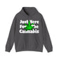 Charcoal Just Here for the Cannabis Stoner Hoodie