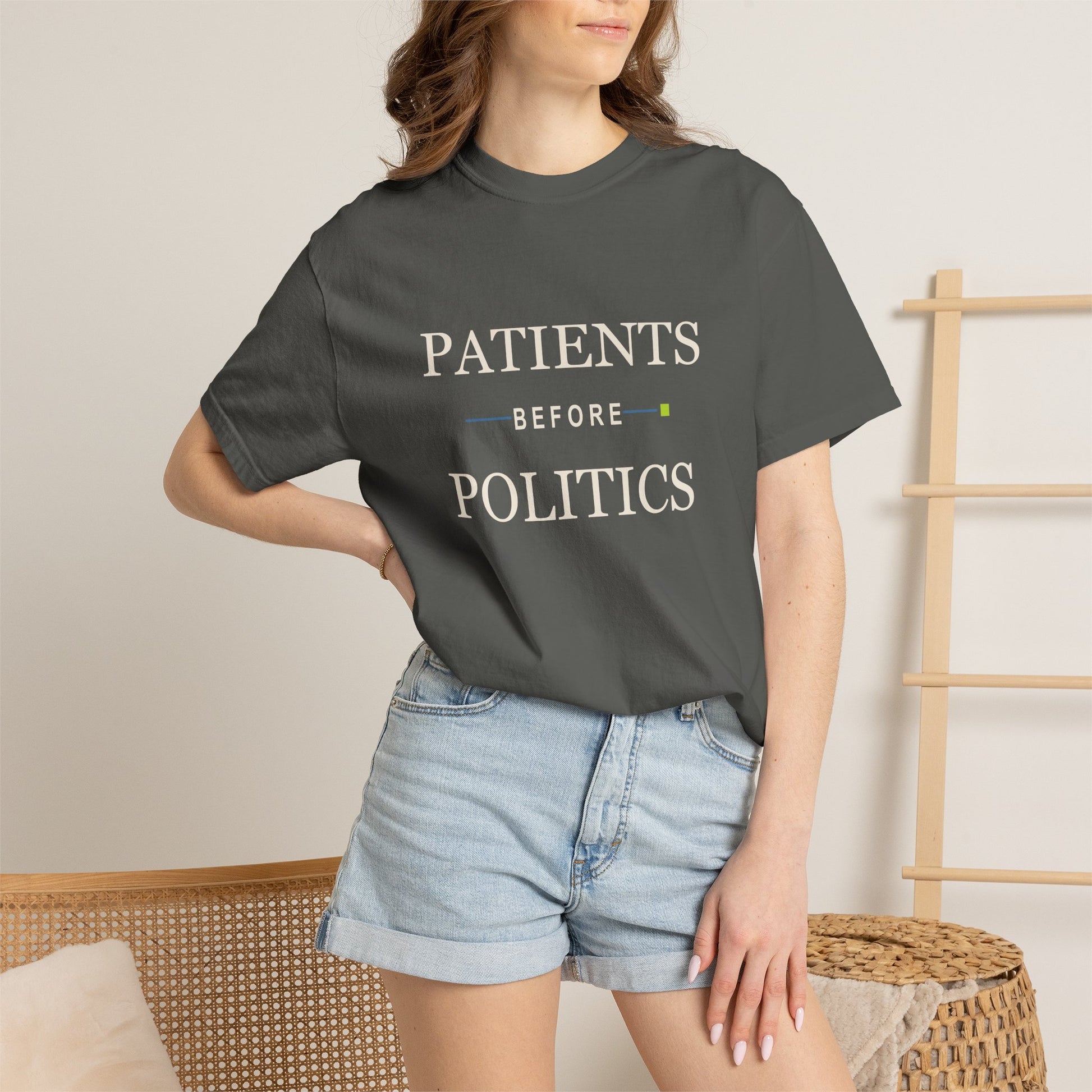 Patients Before Politics cannabis advocacy T-shirt