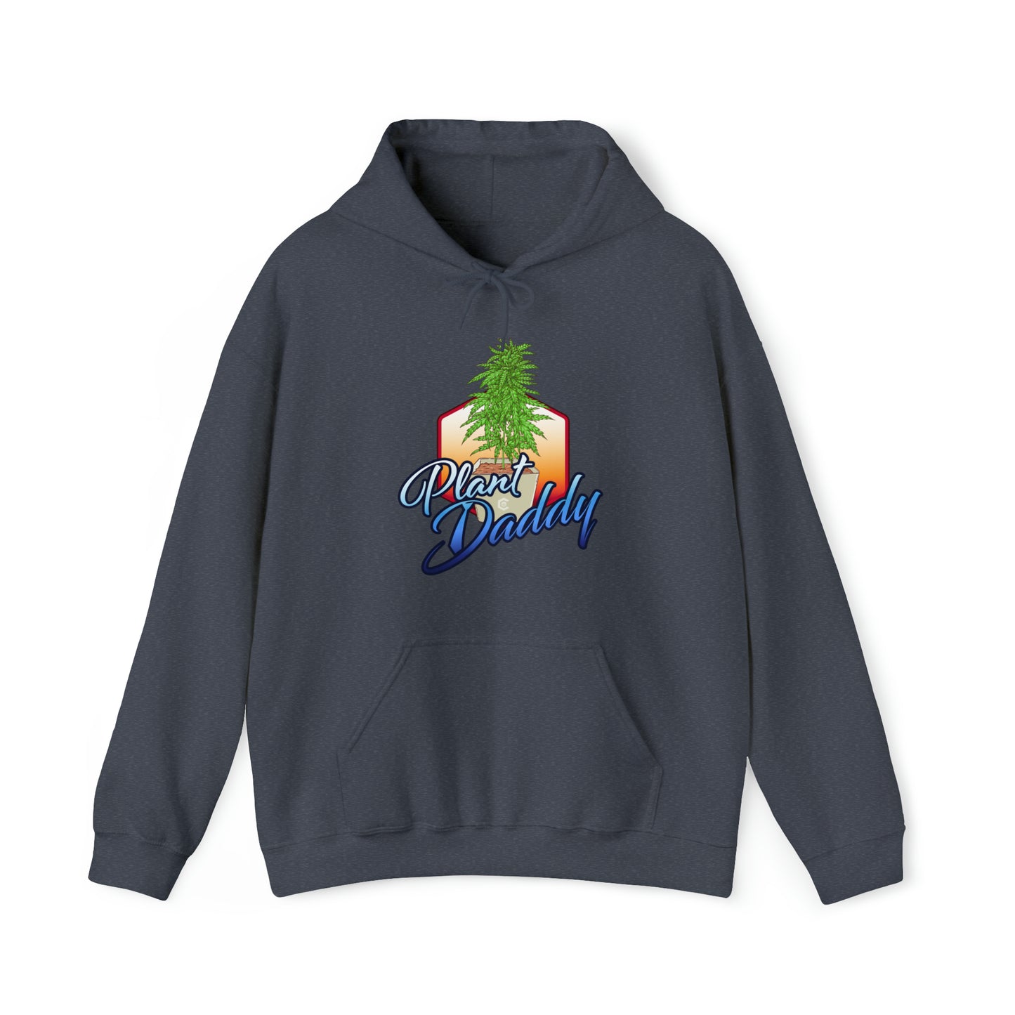 Heather Navy Plant Daddy Weed Hoodie