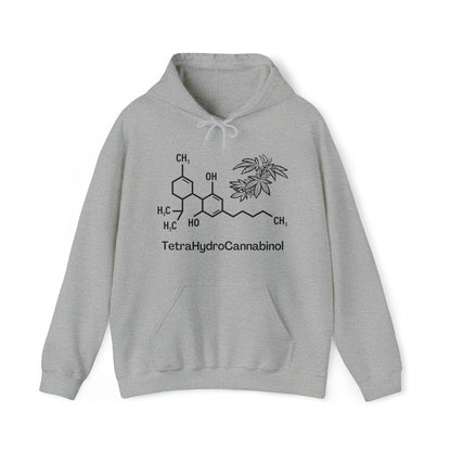 Sport Gray Tetrahydrocannabinol (THC) Cannabis Hoodie