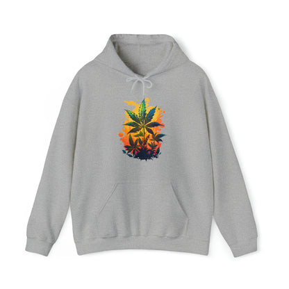 Sport Gray Warm Paradise Cannabis Hoodie