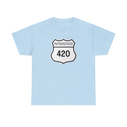 Light blue Interstate 420 Shirt Tee