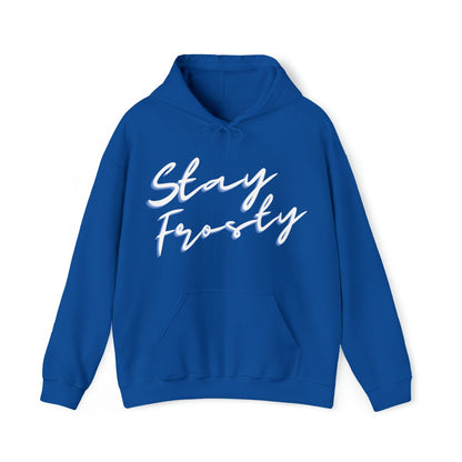 Royal Blue Stay Frosty Cannabis Stoner Hoodie