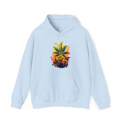 Light Blue Warm Paradise Cannabis Hoodie