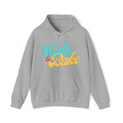 Light Gray Wake and Bake Weed Hoodie