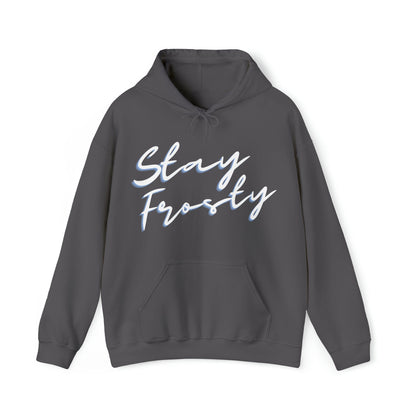 Gray Stay Frosty Cannabis Stoner Hoodie