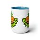 Light Blue  Happy Halloween Pumpkin Stoner 15oz Coffee Mug Side 2