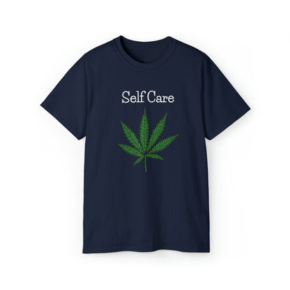 Navy blue Self Care Marijuana Tee